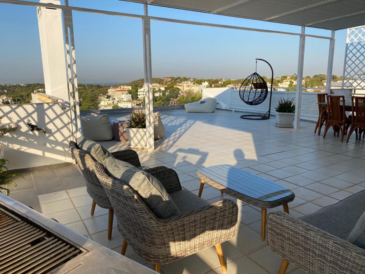 Villasonboard Vouliagmeni Penthouse Veranda Sea-View & Beach Athena Bagian luar foto