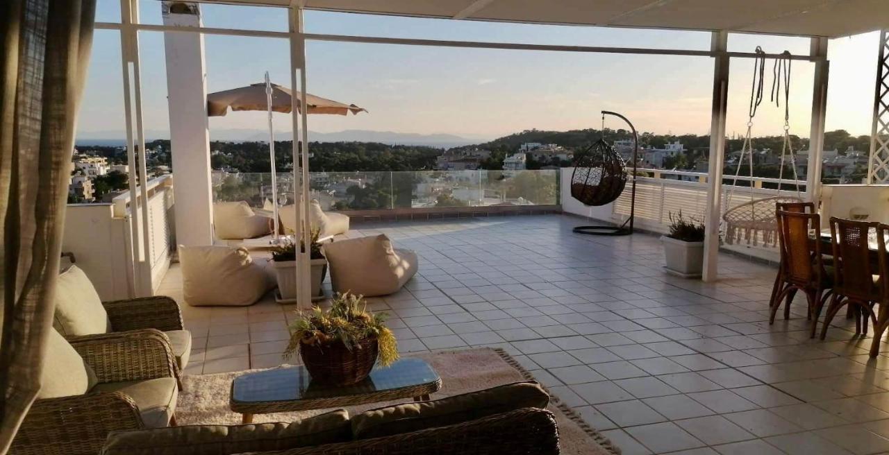 Villasonboard Vouliagmeni Penthouse Veranda Sea-View & Beach Athena Bagian luar foto